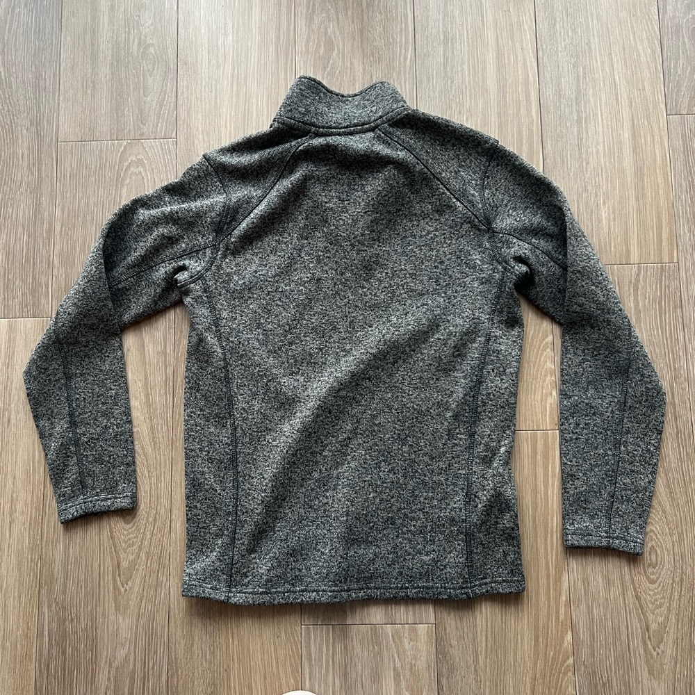 Men's Eddie Bauer Size M Gray Quarter-Zip Sweater - Picture 3 of 4